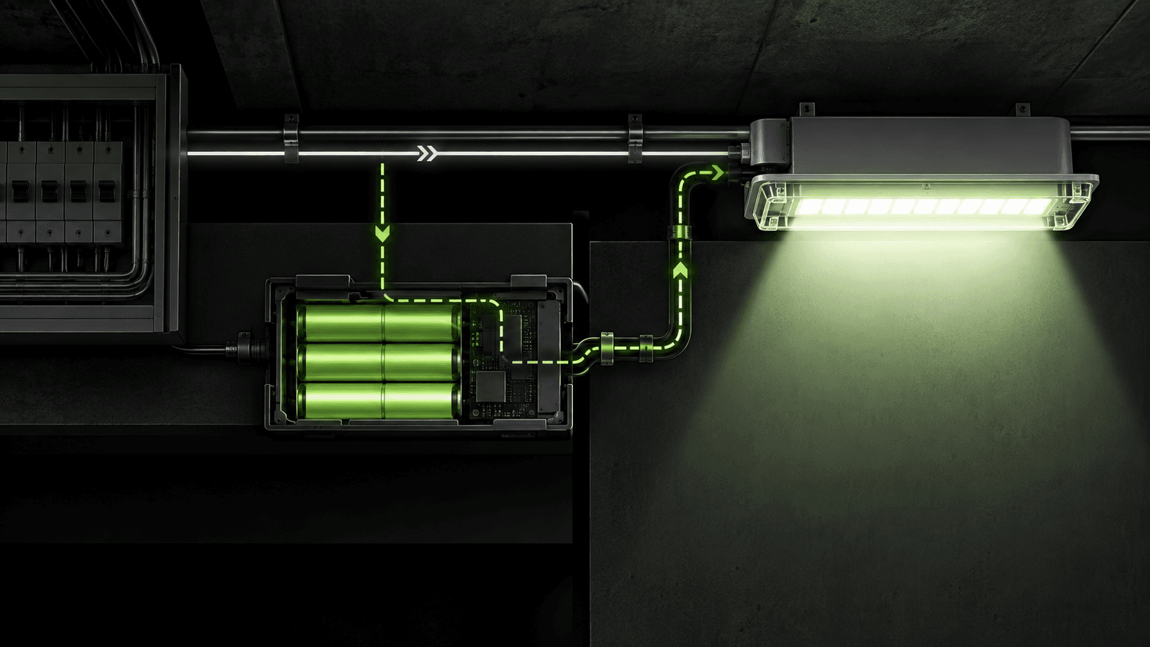Emergency Lighting Power: Start with KE026 Power, Battery, and Output Range generated technical illustration