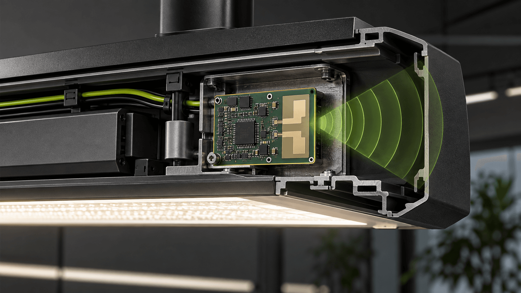 Radar Module Integration: From a 24GHz PCB to Reliable Luminaire Sensing generated technical illustration